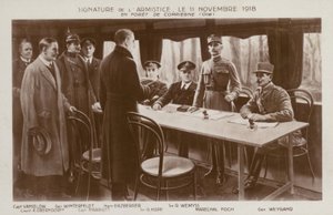 Signing of the Armistice to End the First World War, Forest of Compiegne, France by Maurice Pillard Verneuil