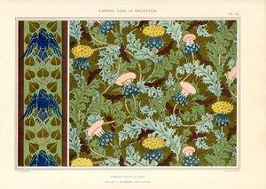 Thistle Ornamentation with Insects and Ravens