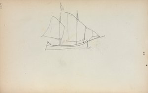 Italian Sketchbook: Sailboat (page 224) by Maurice Prendergast
