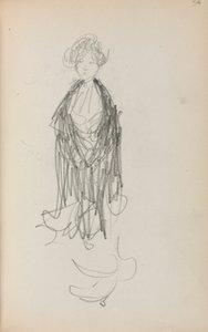 Italian Sketchbook: Standing Woman with Shawl (page 54) by Maurice Prendergast