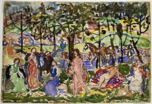 Park Scene by Maurice Prendergast