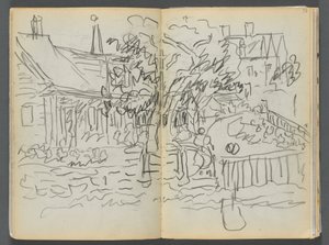 Sketchbook: The Granite Shore Hotel, Rockport, Houses and Gardens (page 052 & 53)