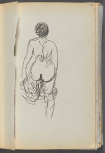Sketchbook- The Granite Shore Hotel, Rockport: Nude Female Seen from Behind by Maurice Prendergast
