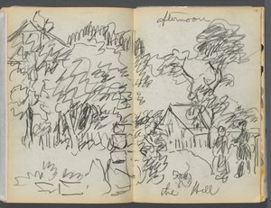 Sketchbook- The Granite Shore Hotel, Rockport: Afternoon, the Hill