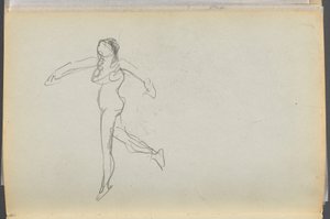 Sketchbook- The Granite Shore Hotel, Rockport, page 170: Female Nude by Maurice Prendergast