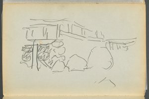 Sketchbook- The Granite Shore Hotel, Rockport, page 178: Fence