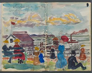 Sketchbook, The Dells, No. 127, page 152 & 153: Figures on a Coast