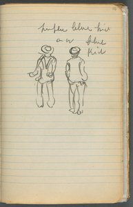 Sketchbook, page 040: Notes and Two Figures