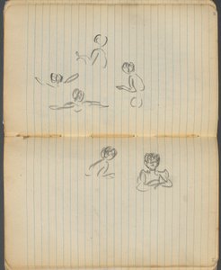 Sketchbook, page 094 & 95: Swimming Figures