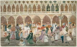 Sunlight on the Piazzetta by Maurice Prendergast