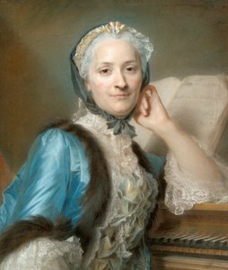 Portrait of Madame Anne-Jeanne Cassanéa de Mondonville, née Boucon (1708-1780) by Maurice Quentin de Latour