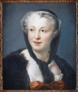 Portrait of the Novelist Francoise de Graffigny by Maurice Quentin de La Tour