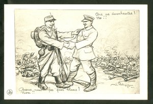 Postcard, Satirical in B & W by Maurice Radiguet