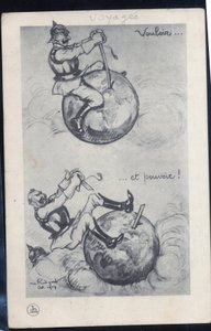 Postcard, Satirical in B&W
