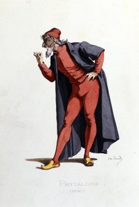 Costume and theatre character: Pantalone (doctor) draws from 