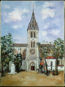 Saint-Pierre Church, Orthez, Pyrenees by Maurice Utrillo