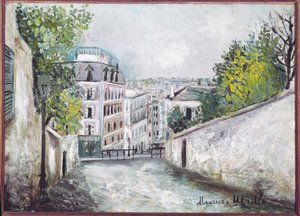 Rue du Mont-Cenis, Montmartre by Maurice Utrillo