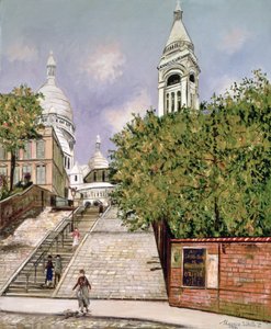 The Steps of the Sacre-Coeur, Montmartre by Maurice Utrillo