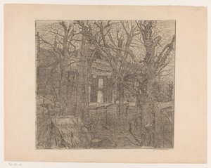 Trees Around a House by Maurits van der Valk (signed by artist)