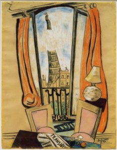 View from the Window (Eiffel Tower) by Max Beckmann