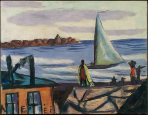 View of the Bath at Bandol by Max Beckmann