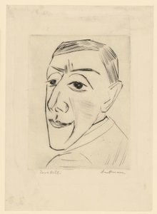Portrait of the Actor N. M. Zeretelli (Sheet 4 from: The Third Ganymede Portfolio) by Max Beckmann