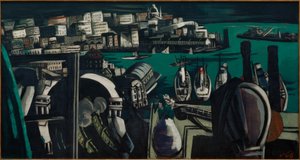 View of Genoa: The Port of Genoa by Max Beckmann
