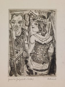 Dressing Room, plate 2 from the portfolio "The Annual Fair" by Max Beckmann