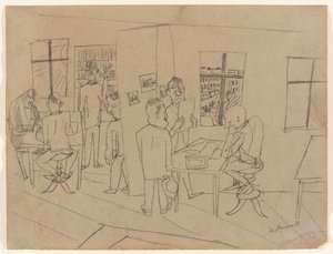 Editorial Room by Max Beckmann