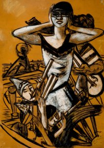 Carnival in Naples by Max Beckmann