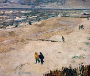 People After Work by the Sea (On the Beach of Wangerooge) by Max Beckmann