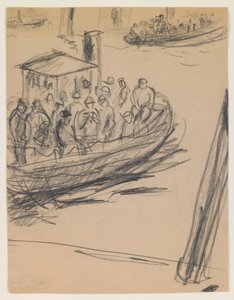 Longboat with Longshoremen by Max Beckmann