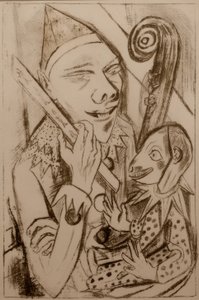 Pierrot with Mask by Max Beckmann
