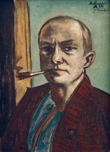 Self-Portrait on Green with Green Shirt
