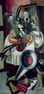 Still Life with Gramophone and Irises by Max Beckmann