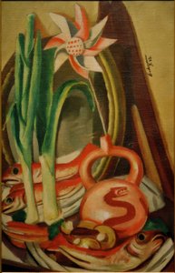 Still Life with Fish and Paper Flower