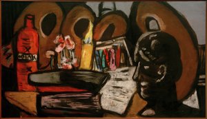 Still Life with Palettes by Max Beckmann