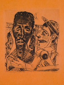 The Negro, plate 6 of portfolio "Annual Fair" by Max Beckmann