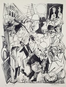 The Street, by Max Beckmann, Engraving