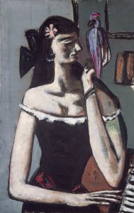 Woman with a Parrot by Max Beckmann