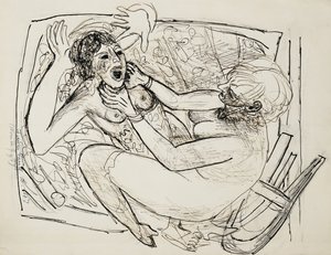 Women Fighting by Max Beckmann