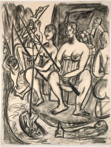 Women Fishing by Max Beckmann
