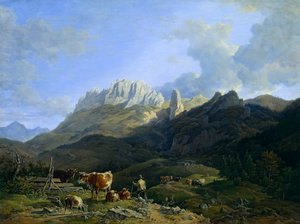 Alpine Landscape with Kampenwand
