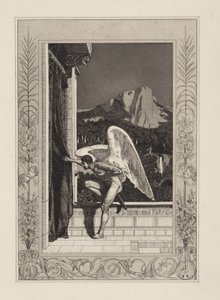 Amor Coming (Amor and Psyche, Opus V, Plate 12) by Max Klinger