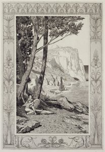 Cupid Finds Psyche, Plate 41 from the Series “Cupid and Psyche: Opus V” by Max Klinger