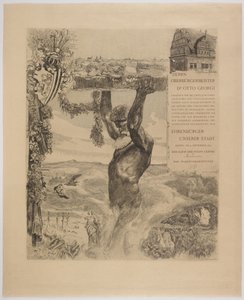 Honorary Citizenship Certificate for Mayor Dr. Otto Georgi by Max Klinger