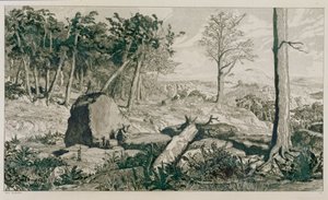 Landscape with trees by Max Klinger