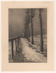 Country road in the rain by Max Klinger