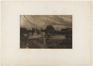 Moonlit Night (Four Landscapes, Opus VII, Plate 3) by Max Klinger