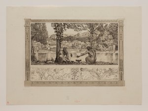 Narcissus and Echo I by Max Klinger